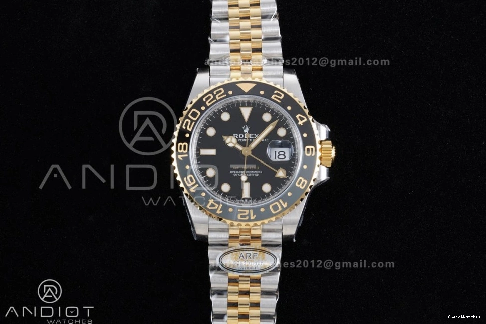 SS ARF Super GRNR 881 Bracelet CHS GMT-Master Dial Weight) II SH3285 (Gain Edition YG Best Black WeatherProof on 126713 New Clone 1:1 0424